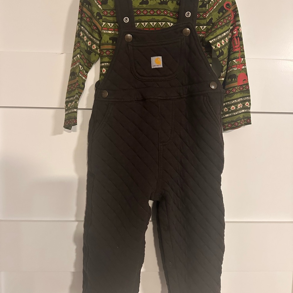 Carhartt Dark Brown Quilted Overalls